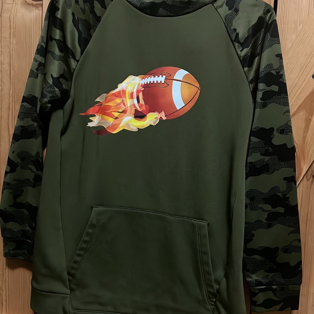 Tek Gear Green Camo Football Hoodie
